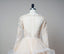 Long Wedding Dress, Ball Gown Wedding Dress, Organza Wedding Dress, Long Sleeve Bridal Dress, Applique Wedding Dress, Custom Made Wedding Dress, LB0243