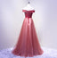 Long Prom Dresses, Tulle Prom Dresses, Elegant Party Prom Dresses, Off-Shoulder Evening Dresses, Lace Prom Dresses , Floor-Length Prom Dresses Online, LB0423